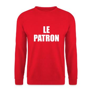 Le patron - Sweat-shirt Unisexe - rouge - Devant - Alina (178cm) & Michal (187cm)