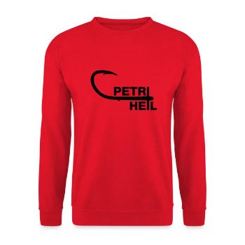 petri_heil1__f1 - Sweat-shirt Unisexe - rouge - Devant - Alina (178cm) & Michal (187cm)