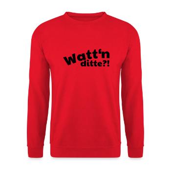 What a stroke of Ditte - What is that? - Unisex Sweatshirt - red - Front - Alina (178cm) & Michal (187cm)
