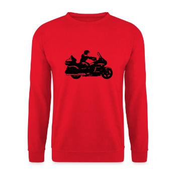 goldwing gt motorrad zeichnung - Unisex Pullover - Rot - Vorne - Alina (178cm) & Michal (187cm)