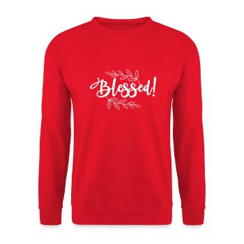 Christian Proverbs - Unisex Sweatshirt - red - Front - Alina (178cm) & Michal (187cm)