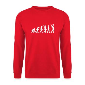 Golf Evolution Golf Ball Golf Club Golfer Sport - Sweat-shirt Unisexe - rouge - Devant - Alina (178cm) & Michal (187cm)