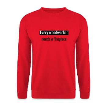logging present idea safety helmet birthday gift - Unisex Pullover - Rot - Vorne - Alina (178cm) & Michal (187cm)