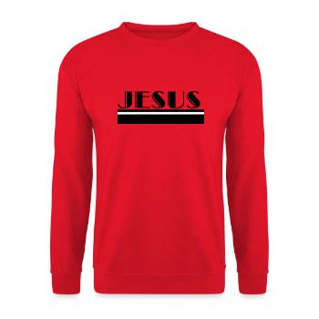 Jesus - Unisex Sweatshirt - red - Front - Alina (178cm) & Michal (187cm)