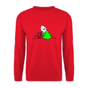 Winter - Unisex Sweatshirt - red - Front - Alina (178cm) & Michal (187cm)