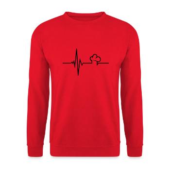 Koch - Puls - Unisex Pullover - Rot - Vorne - Alina (178cm) & Michal (187cm)