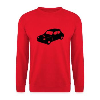 R5 retro vintage racing car - Unisex Sweatshirt - red - Front - Alina (178cm) & Michal (187cm)