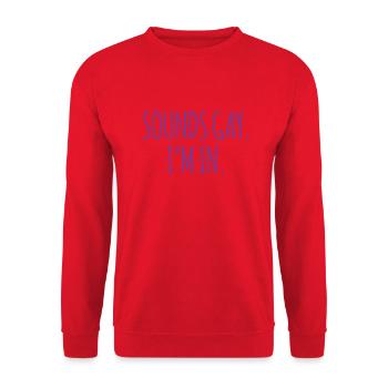 Sons gay LGBT sort cadeau pride droits - Sweat-shirt Unisexe - rouge - Devant - Alina (178cm) & Michal (187cm)