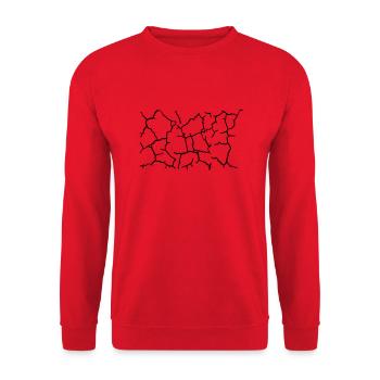 Bottom Cracks Pattern Texture - Unisex Sweatshirt - red - Front - Alina (178cm) & Michal (187cm)