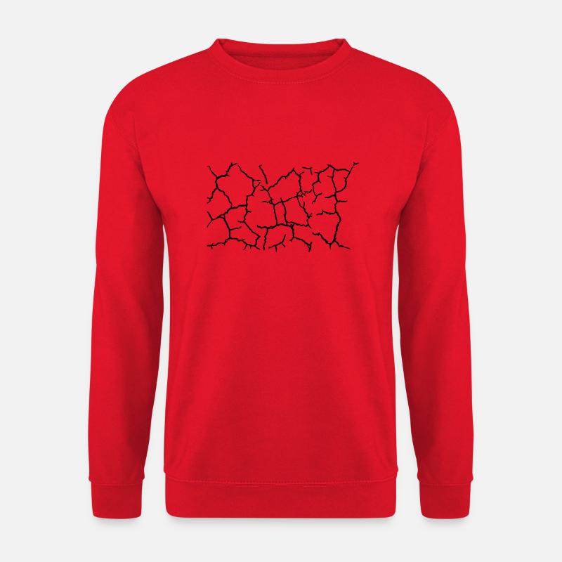 Bottom Cracks Pattern Texture - Unisex Sweatshirt - red