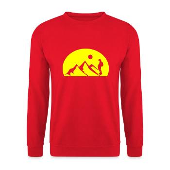 climbing - Unisex Sweatshirt - red - Front - Alina (178cm) & Michal (187cm)