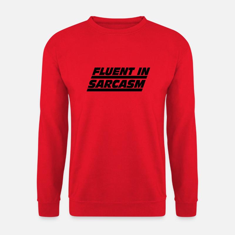 Fließend in Sarkasmus - Unisex Pullover - Rot