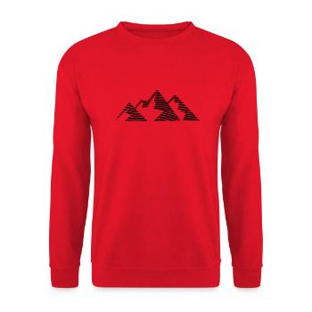 Montagne - (8) - Sweat-shirt Unisexe - rouge - Devant - Alina (178cm) & Michal (187cm)