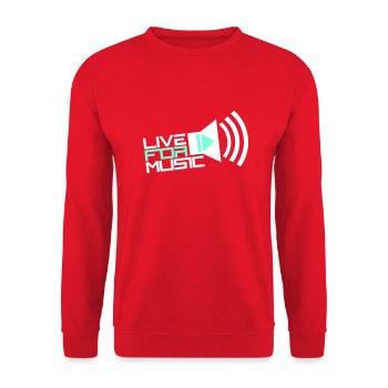 L’orateur Live for Music dit la vie pour la musique - Sweat-shirt Unisexe - rouge - Devant - Alina (178cm) & Michal (187cm)