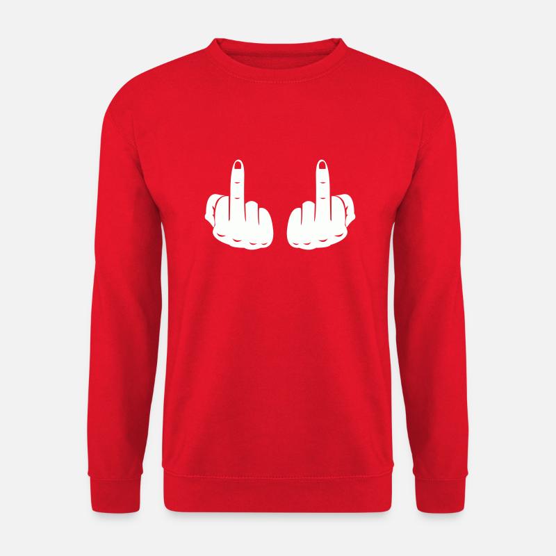 mittelfinger hands - Unisex Pullover - Rot