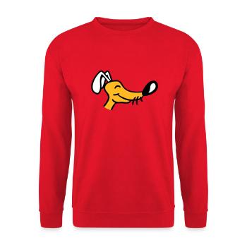 Visage de chien Petit Tête d’animal de compagnie Mignon - Sweat-shirt Unisexe - rouge - Devant - Alina (178cm) & Michal (187cm)