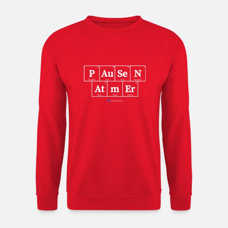 Pausen Atmer (dunkle Stoffe) - Unisex Pullover - Rot