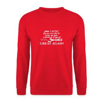 Make SCIENCE Great Again - Unisex Sweatshirt - red - Front - Alina (178cm) & Michal (187cm)