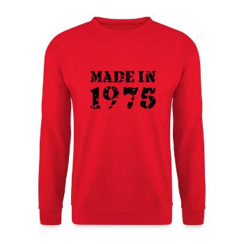 Made in 1975 - Unisex Pullover - Rot - Vorne - Alina (178cm) & Michal (187cm)