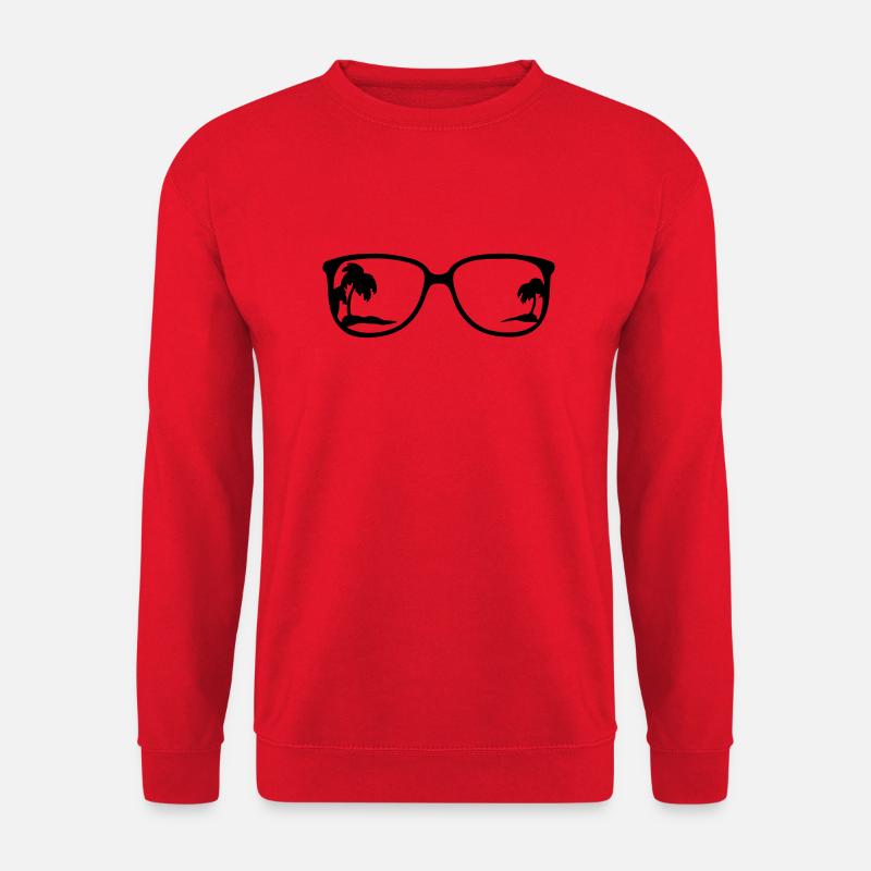 Brille - Unisex Pullover - Rot