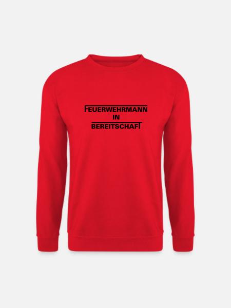 Feuerwehrmann in Bereitschaft - Unisex Pullover - Rot