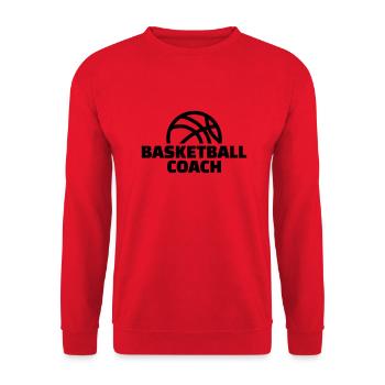 Basketball coach - Unisex Sweatshirt - red - Front - Alina (178cm) & Michal (187cm)