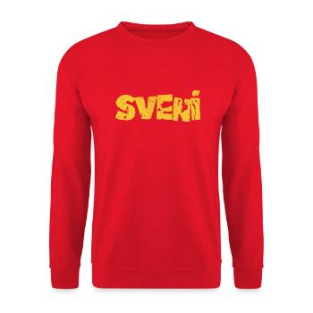 Sveni - Unisex Pullover - Rot - Vorne - Alina (178cm) & Michal (187cm)