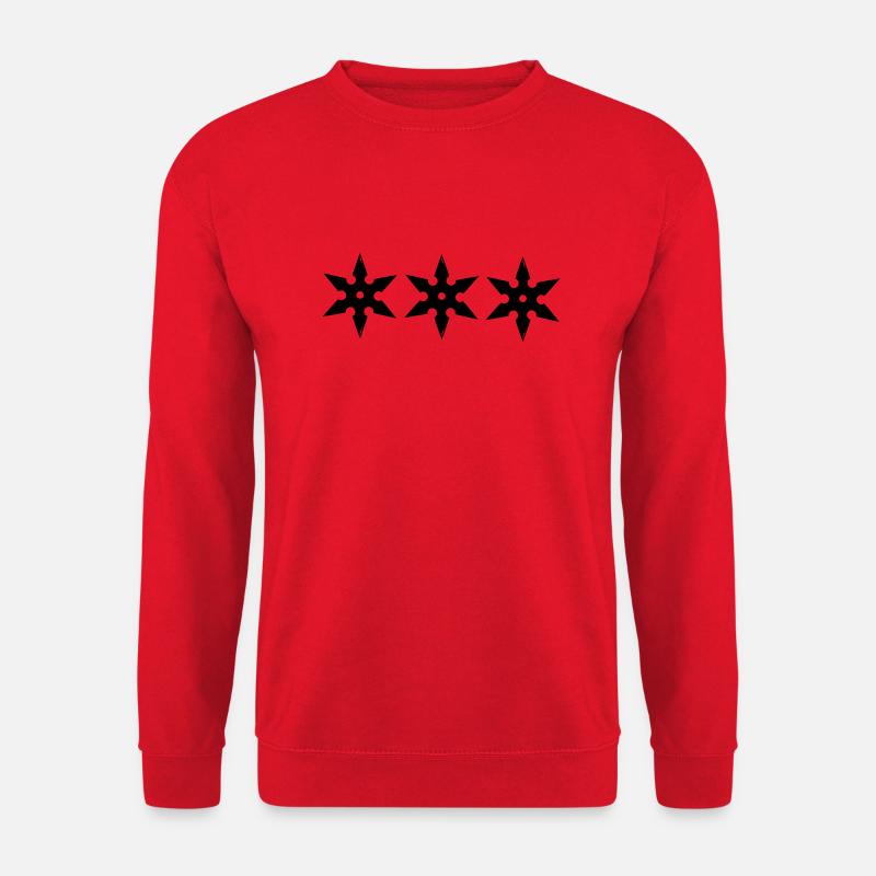 ninja sterne - Unisex Pullover - Rot
