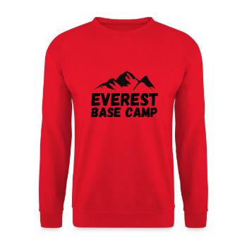 Mount Everest Base Camp - Unisex Sweatshirt - red - Front - Alina (178cm) & Michal (187cm)