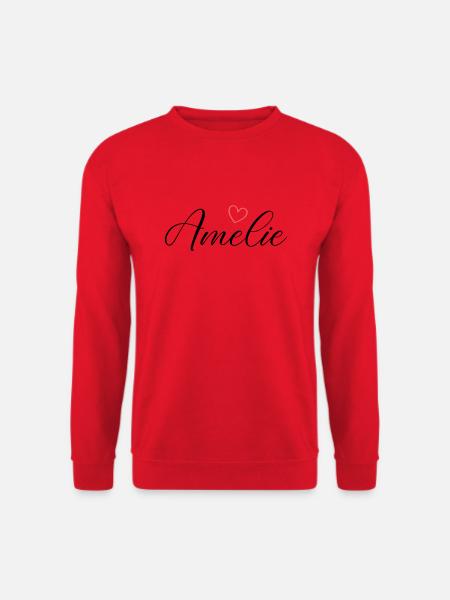 Amelie Name - Unisex Sweatshirt - red
