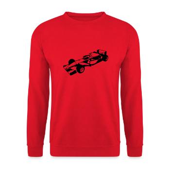 blockedTitle - Unisex Pullover - Rot - Vorne - Alina (178cm) & Michal (187cm)