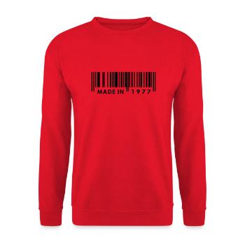 Birthday 1977 - Unisex Sweatshirt - red - Front - Alina (178cm) & Michal (187cm)