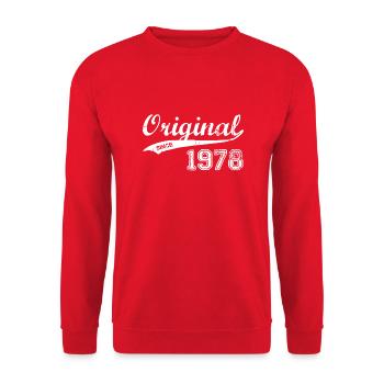 1978 - Unisex Pullover - Rot - Vorne - Alina (178cm) & Michal (187cm)