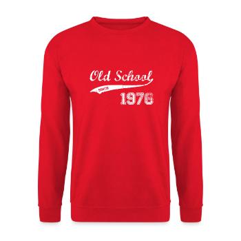 1976 - Unisex Pullover - Rot - Vorne - Alina (178cm) & Michal (187cm)