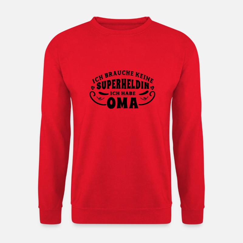 Oma Enkel Sprüche Ich habe meine Oma - Unisex Pullover - Rot