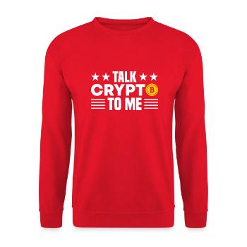 Crypto - Unisex Pullover - Rot - Vorne - Alina (178cm) & Michal (187cm)