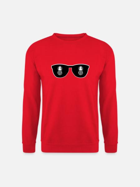 Cool pineapple glasses - Unisex Sweatshirt - red