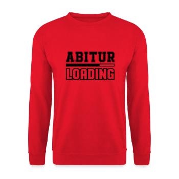 Abitur Loading - Unisex Pullover - Rot - Vorne - Alina (178cm) & Michal (187cm)