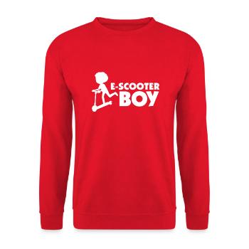 E-Scooter Roller Scooter - Sweat-shirt Unisexe - rouge - Devant - Alina (178cm) & Michal (187cm)