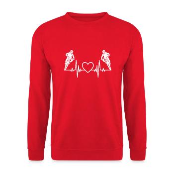 Cycliste Cycliste Cyclisme Cyclisme Cyclisme - Sweat-shirt Unisexe - rouge - Devant - Alina (178cm) & Michal (187cm)