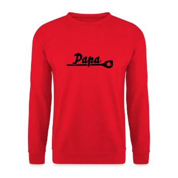 Papa - Cooking - Unisex Sweatshirt - red - Front - Alina (178cm) & Michal (187cm)