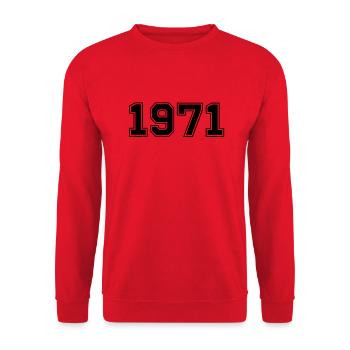 1971 - Unisex Pullover - Rot - Vorne - Alina (178cm) & Michal (187cm)