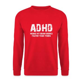 Adhs - Unisex Pullover - Rot - Vorne - Alina (178cm) & Michal (187cm)