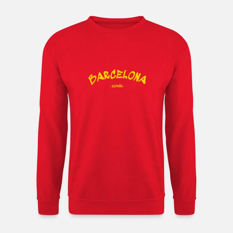 Barcelone - España - Espagne - Espagne - Sweat-shirt Unisexe - rouge