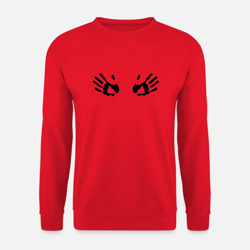handabdrücke - Unisex Pullover - Rot