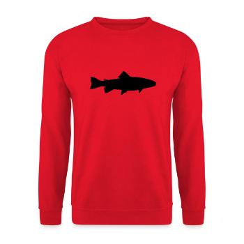 fish525 - Unisex Sweatshirt - red - Front - Alina (178cm) & Michal (187cm)
