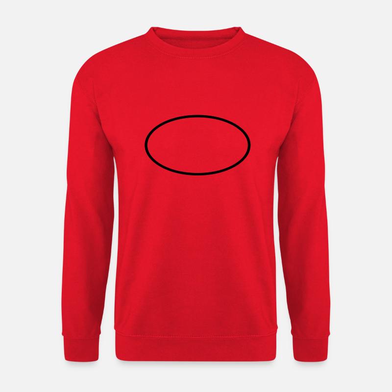 Oval circle - Unisex Sweatshirt - red