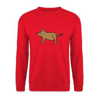 Hund - Unisex Pullover - Rot - Vorne - Alina (178cm) & Michal (187cm)