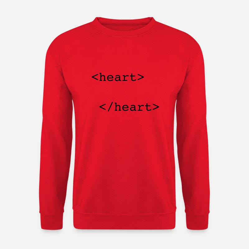 html heart - Sweat-shirt Unisexe - rouge