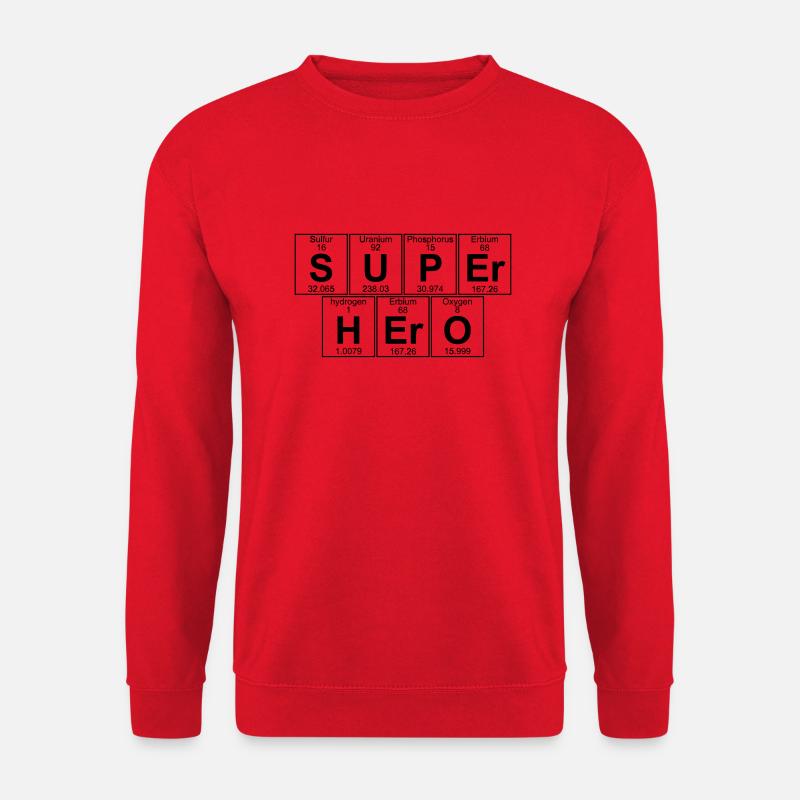 S-U-P-Er H-Er-O (super hero) - Full - Unisex Sweatshirt - red